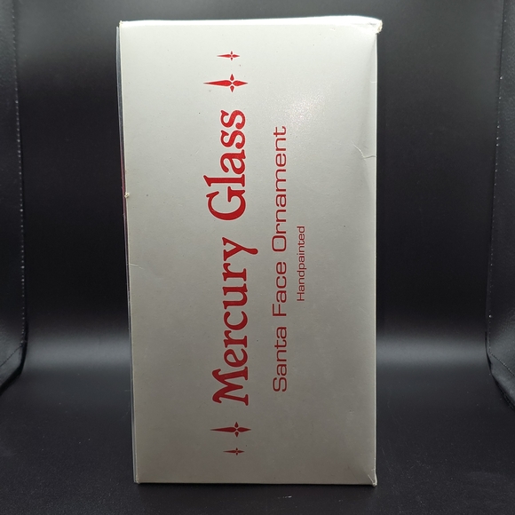 VTG Department 56 Mercury Glass 9" Santa Face Ornament With Box & Tags - Picture 12 of 16
